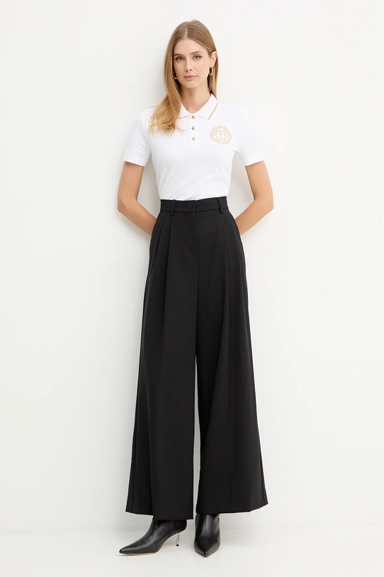 Bavlněné polo tričko Versace Jeans Couture 79HAGT00.CJ01T bílá AW25