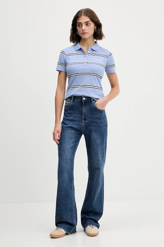 Πόλο Guess Jeans W5YP40.KCYR1 μπλε AW25