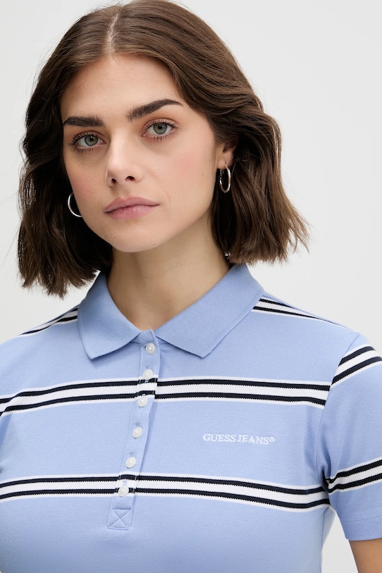 Πόλο Guess Jeans μπλε W5YP40.KCYR1