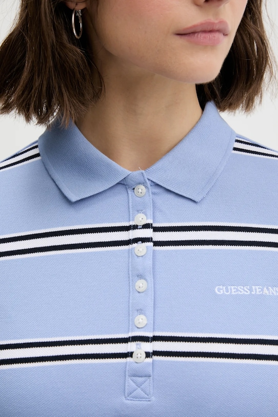 Πόλο Guess Jeans W5YP40.KCYR1 μπλε