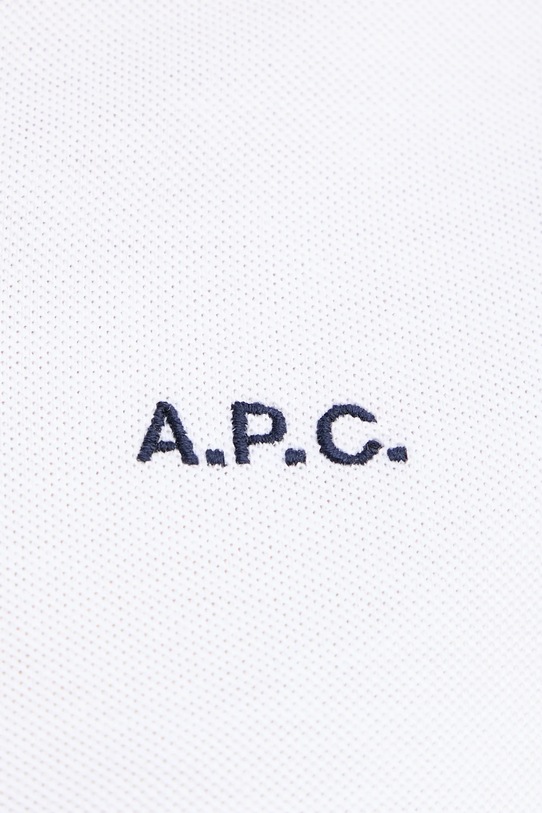 A.P.C. polo de bumbac polo oceane - GOTS COGWZ.F26522 alb