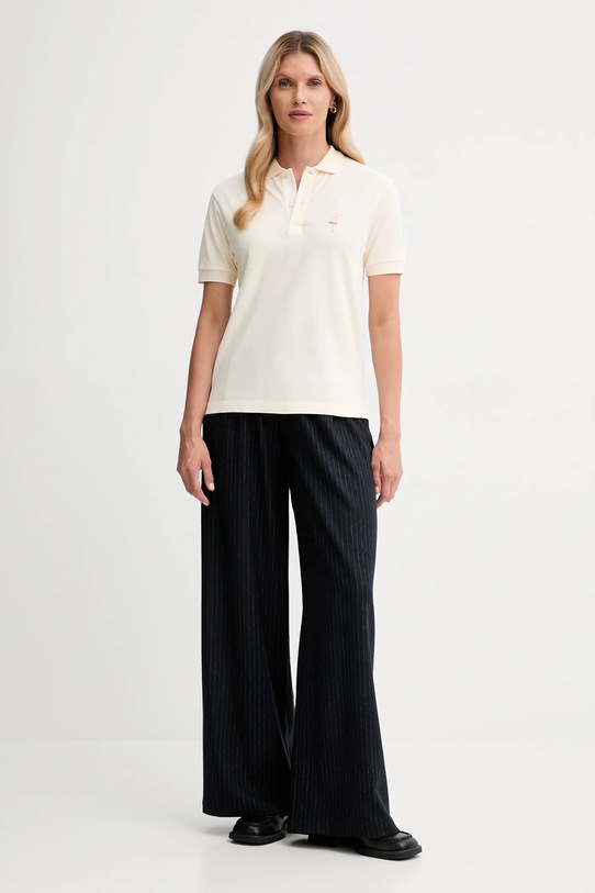 Bally polo de bumbac WJE080 bej AW25