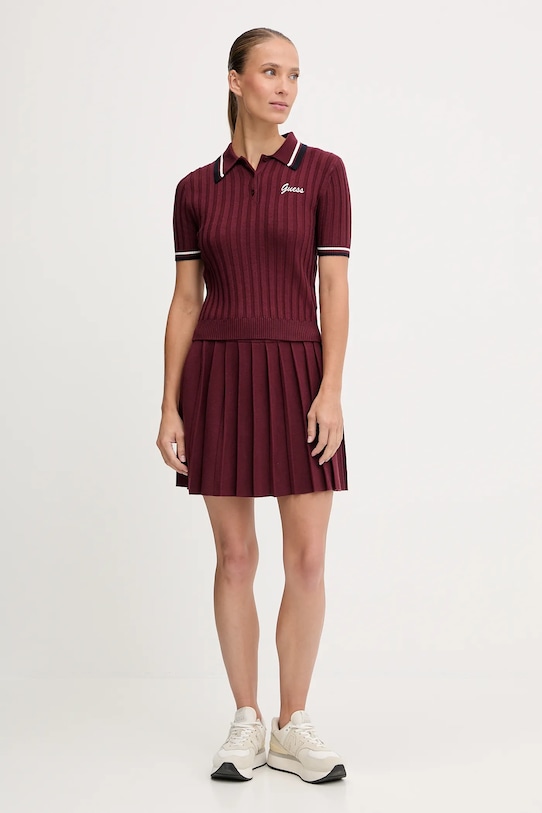 Guess polo con lana SABINA V5BP04.Z1152 granata NC25