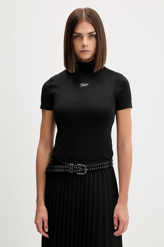 Футболка Tommy Jeans slim чорний DW0DW21563