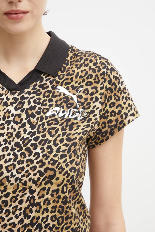 Pamučna polo majica Puma x A$AP ROCKY smeđa 636099