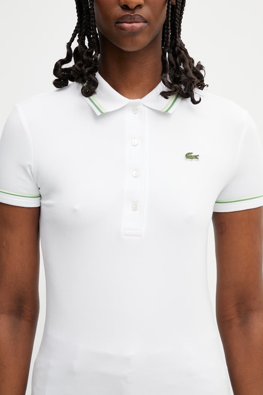 Lacoste polo s pamukom za žene bijela DF5284