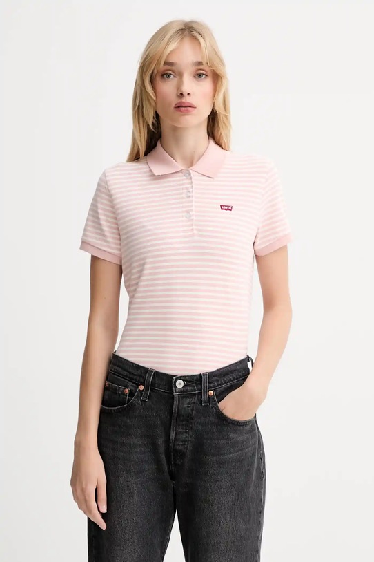 Levi's tricou polo curele roz 52599.0085