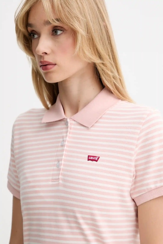 Levi's tricou polo roz 52599.0085