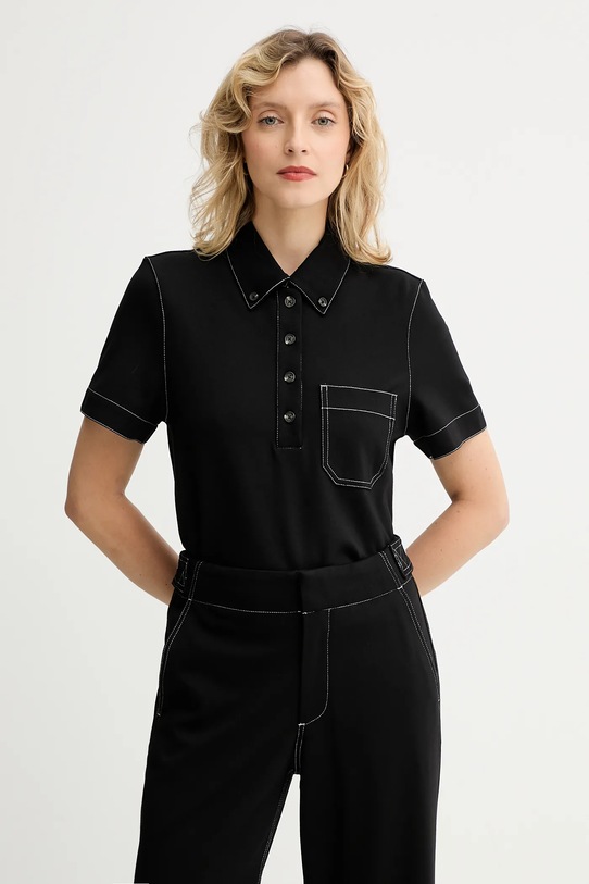 Rag & Bone polo z elastanem czarny RE2G25FT1PW
