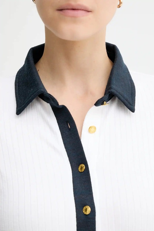 Rag & Bone longsleeve RE0C25FP3LW biały