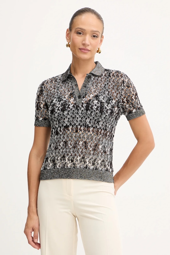 Missoni polo regular brązowy DS25WN0B.BR012H