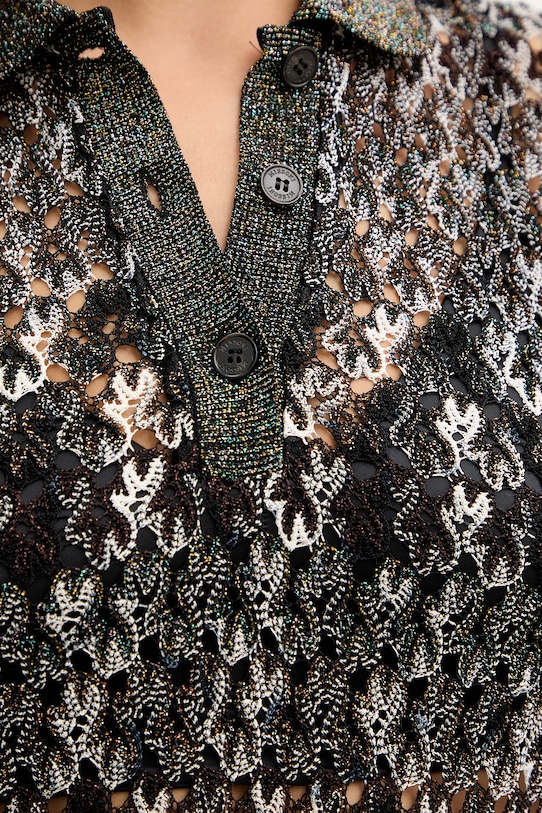 Missoni polo DS25WN0B.BR012H brązowy