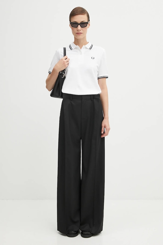 Bavlněné polo tričko Fred Perry G3600 bílá