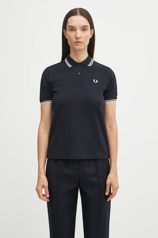 Pamučna polo majica Fred Perry regular mornarsko plava G3600