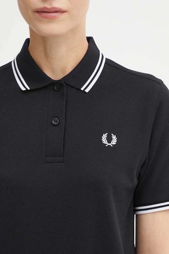 Bavlnené polo tričko Fred Perry čierna G3600