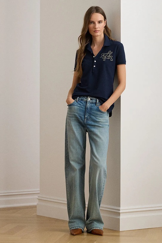 Odzież Lauren Ralph Lauren polo 200980213 granatowy