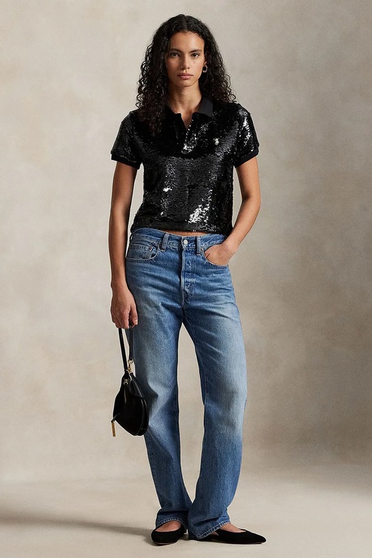 Ρούχα Μπλουζάκι Polo Ralph Lauren 211978143 μαύρο