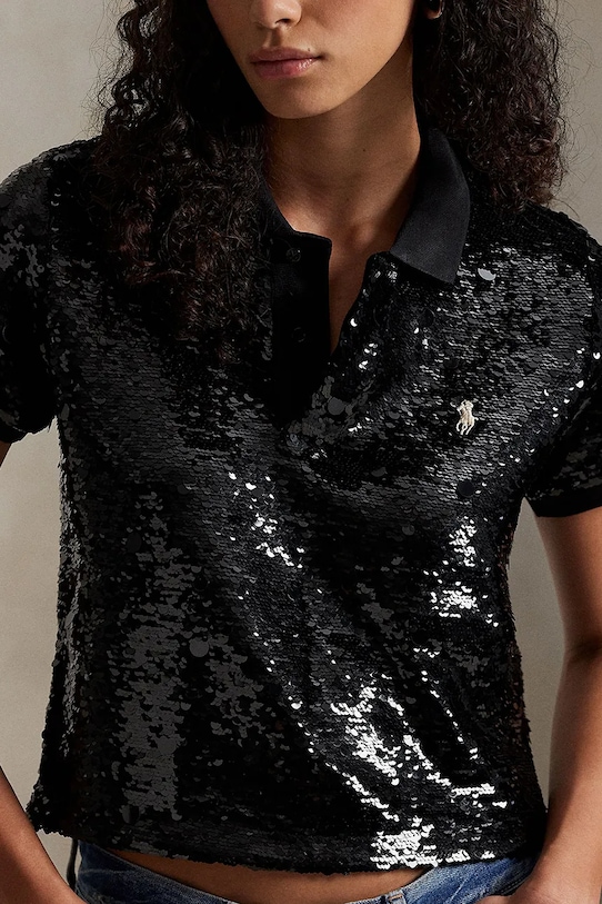 Μπλουζάκι Polo Ralph Lauren μαύρο 211978143