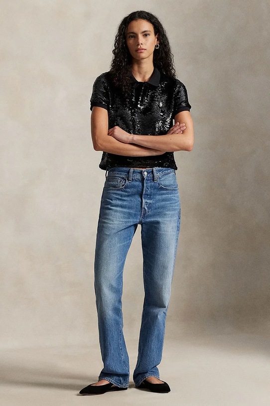 Μπλουζάκι Polo Ralph Lauren 211978143 μαύρο