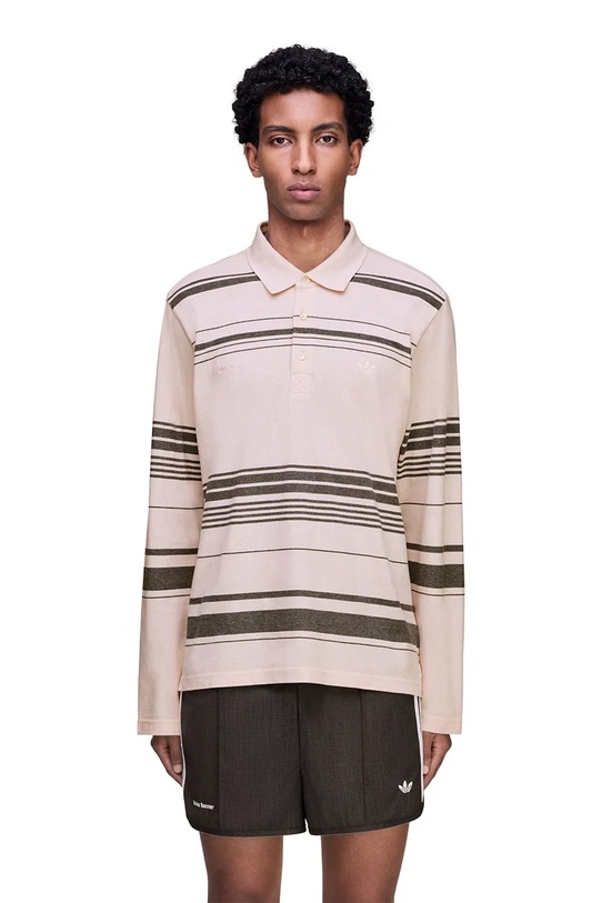 Odzież adidas Originals x Wales Bonner longsleeve bawełniany Polo KB2298 różowy