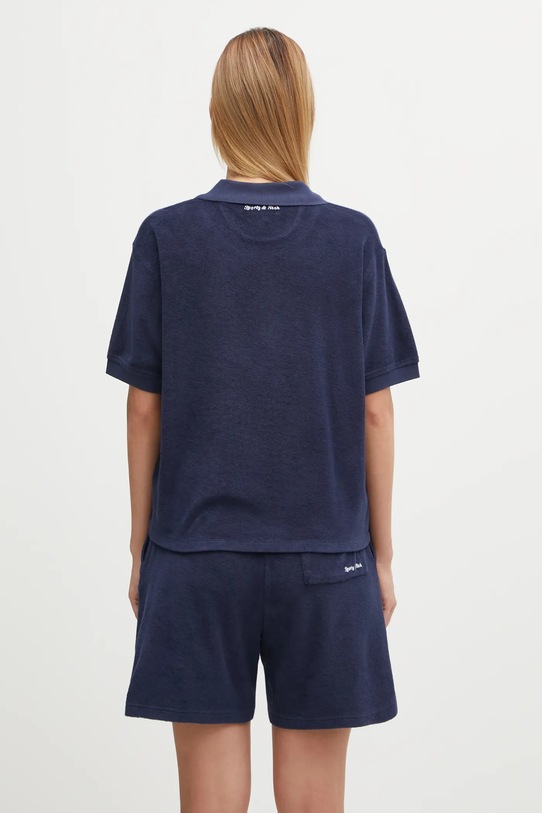 Odzież Sporty & Rich polo bawełniane Eden Script Terry TO00160673BL106 granatowy