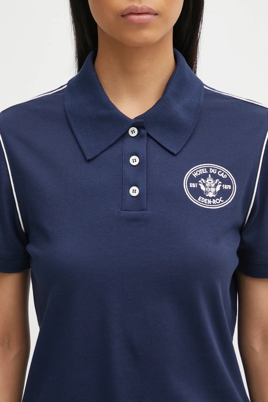Sporty & Rich polo Eden Crest Embroidered Pique granatowy TO05760666BL107