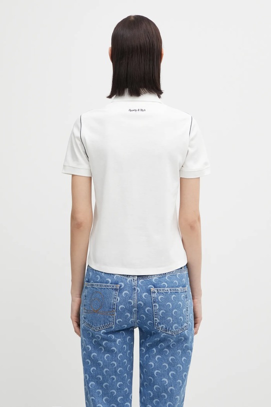 Odzież Sporty & Rich polo Eden Crest Embroidered Pique TO05760666WH50 biały