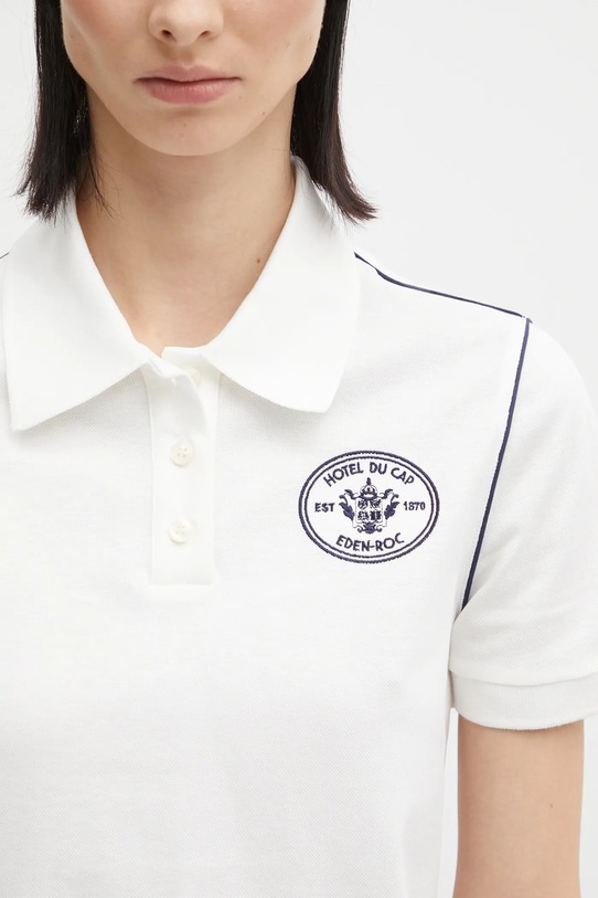 Sporty & Rich polo Eden Crest Embroidered Pique biały TO05760666WH50