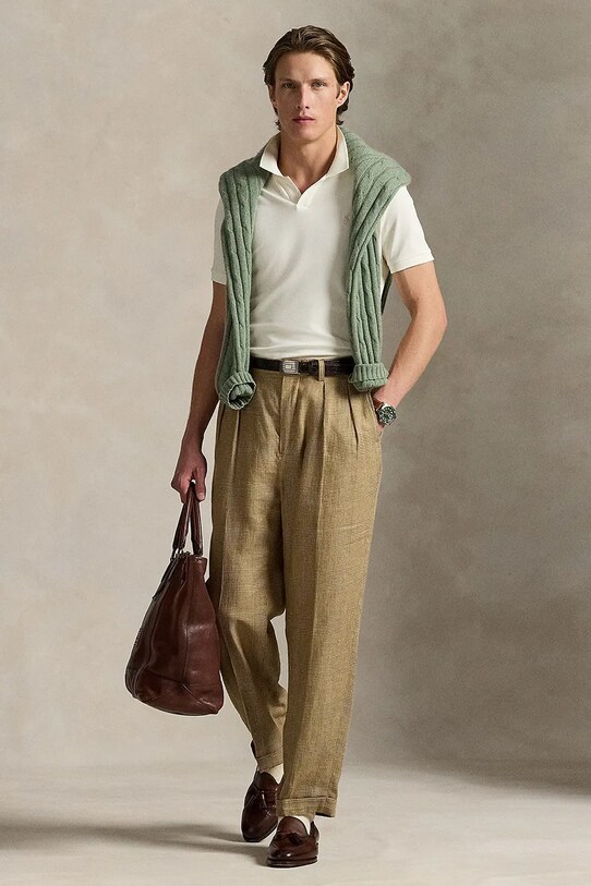 Oblečenie Bavlnené polo tričko Polo Ralph Lauren 710968951 béžová