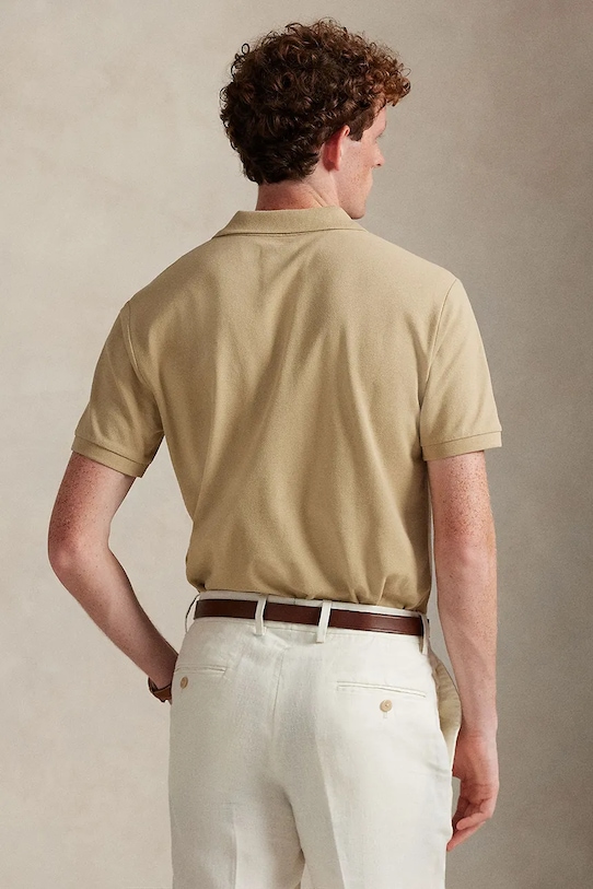 Polo Ralph Lauren polo bawełniane 710968951 beżowy AW25