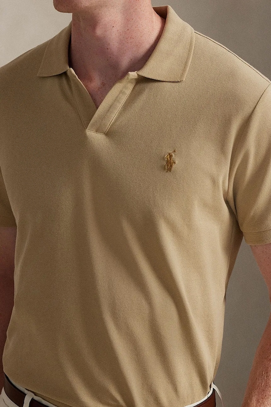 Polo Ralph Lauren polo bawełniane beżowy 710968951