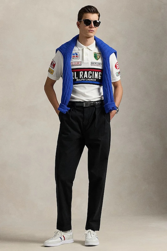 Ruházat Polo Ralph Lauren pamut póló Sskcclsm1 Short Sleeve 710972334 fehér