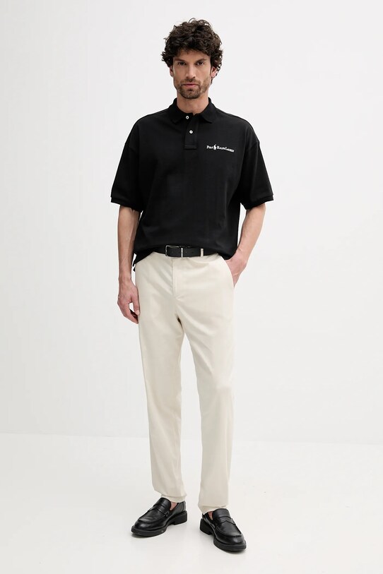 Бавовняне поло Polo Ralph Lauren 710972615 чорний AW25
