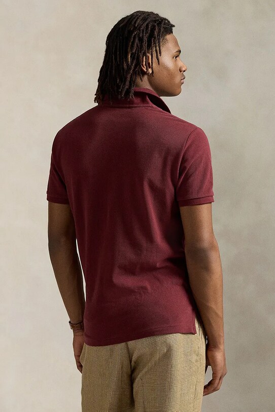 Бавовняне поло Polo Ralph Lauren Sskccmslm1 Short Sleeve 710973159 бордо AW25