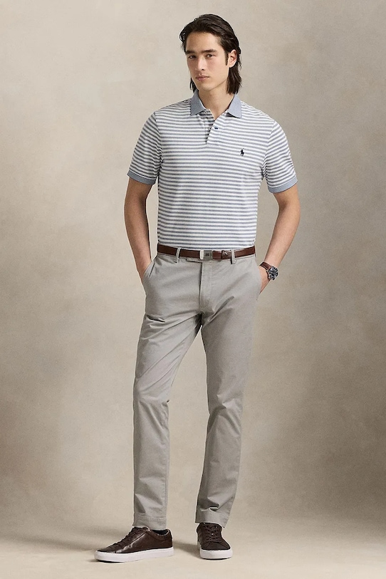 Ρούχα Βαμβακερό μπλουζάκι πόλο Polo Ralph Lauren 710974596 μπλε