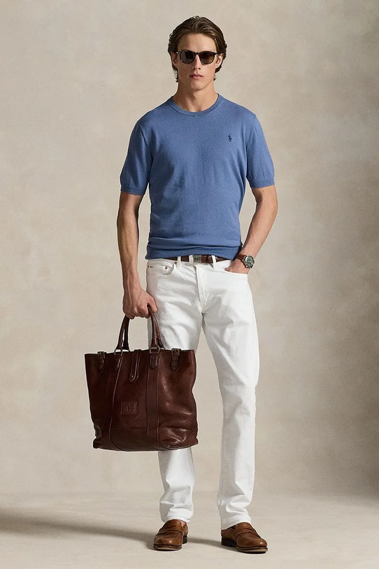 Oblačila Bombažna kratka majica Polo Ralph Lauren 710980681 modra