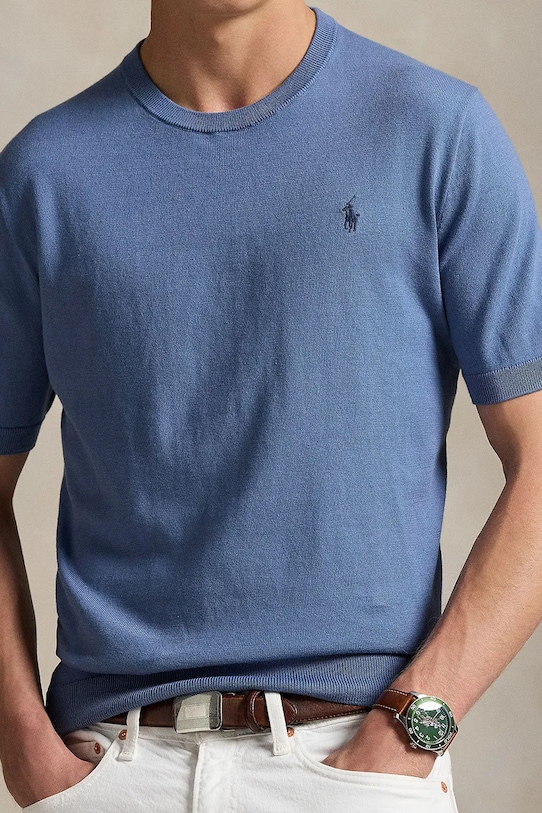 Polo Ralph Lauren tricou din bumbac albastru 710980681