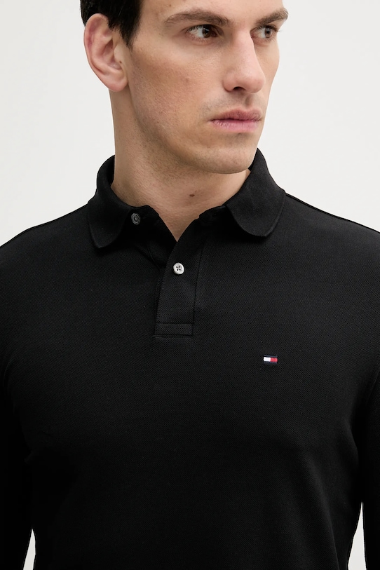 Tommy Hilfiger longsleeve negru MW0MW20183