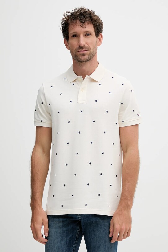 Tommy Hilfiger polo regular beżowy MW0MW39835