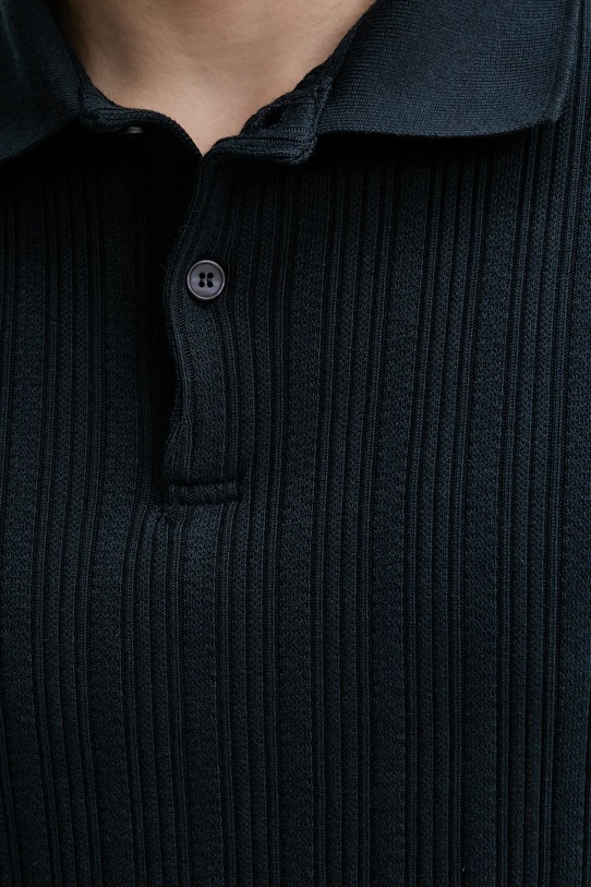 Samsoe Samsoe polo bawełniane SAKEVIN M25200034 granatowy