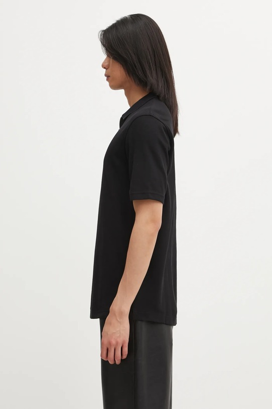 Samsoe Samsoe polo bawełniane SAMAC M25200033 czarny AW25