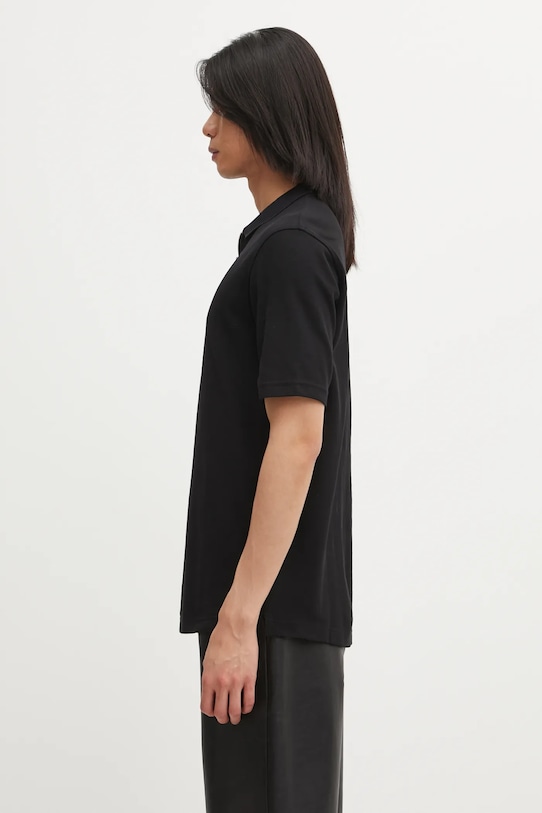 Samsoe Samsoe polo bawełniane SAMAC M25200033 czarny AW25