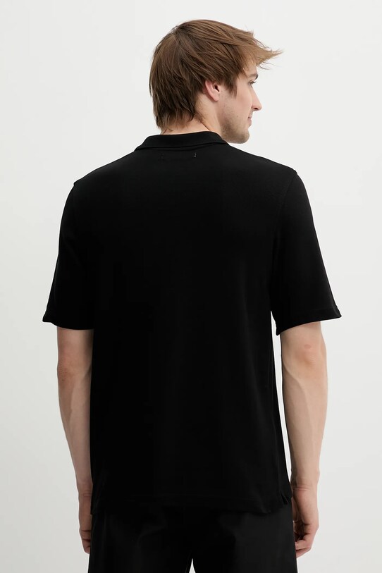Îmbrăcăminte Samsoe Samsoe polo de bumbac SAMAC M25200033 negru