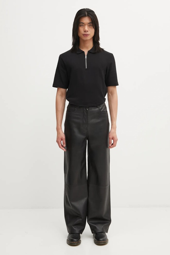 Samsoe Samsoe polo bawełniane SAMAC M25200033 czarny