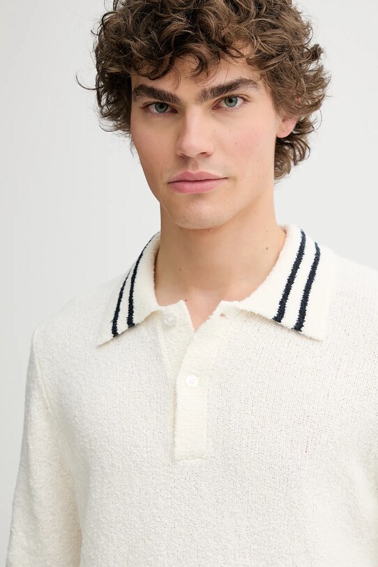 Samsoe Samsoe tricou polo SAPEDRO bej M25200017