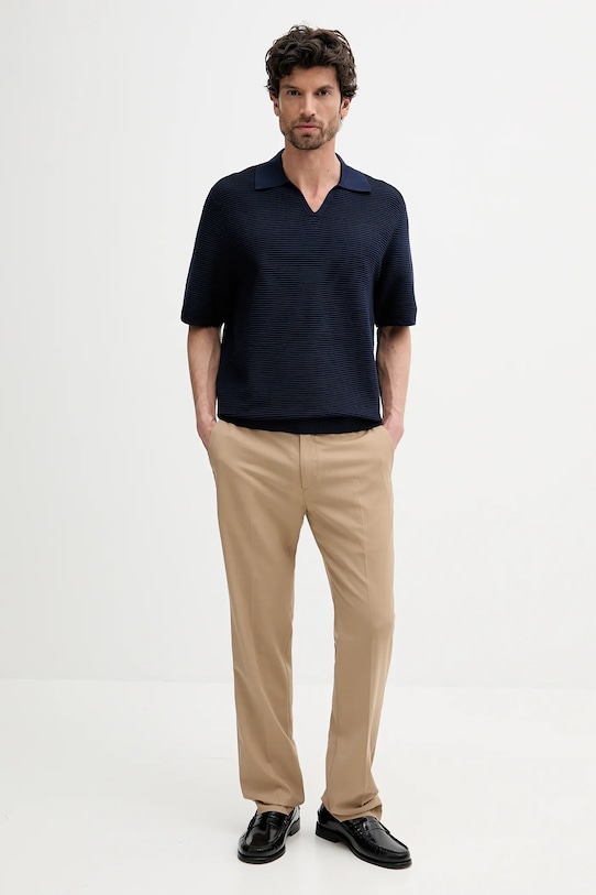 Calvin Klein tricou polo LV04LC323G bleumarin AW25