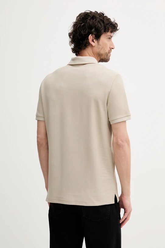 Calvin Klein polo bawełniane LV04LC239G beżowy AW25