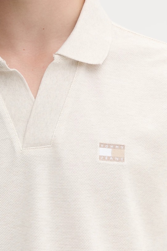 Polo tričko Tommy Jeans DM0DM21657 béžová