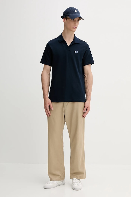 Tommy Jeans tricou polo DM0DM21657 bleumarin AW25