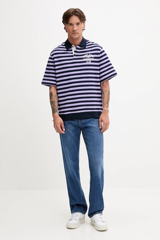 Tommy Jeans polo de bumbac DM0DM21786 violet AW25